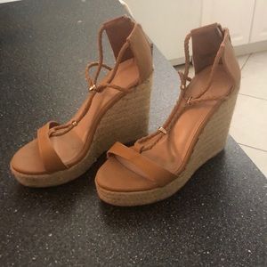 Charlotte Russe wedge size 7 gently warn like new
